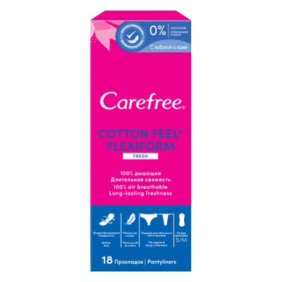 Щоденні прокладки Carefree Flexi Form Fresh 18 шт. (3574661064345/3574661565026) фото №1