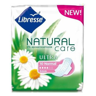 Гігієнічні прокладки Libresse Natural Care Ultra Clip Normal 10 шт (7322540523300) фото №1