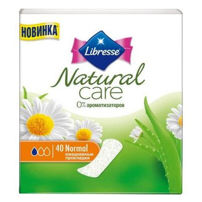 Щоденні прокладки Libresse Natural Care Pantyliners Normal 40 шт (7322540523263) фото №1