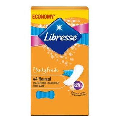 Щоденні прокладки Libresse Dailyfresh Normal в індивідуальній упаковці 64 шт (7322540758214) фото №1