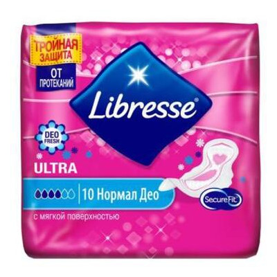 Гігієнічні прокладки Libresse Premium Ultra Normal Soft Deo 10 шт (7322540337938) фото №1