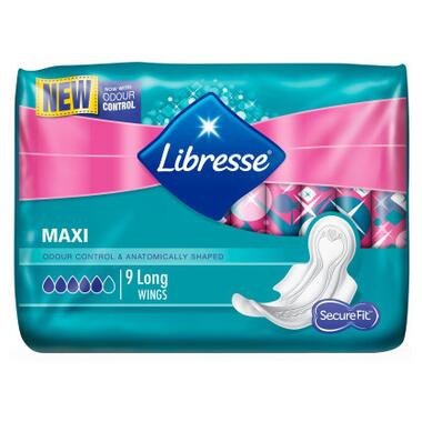 Гігієнічні прокладки Libresse Maxi Long Soft 9 шт (7322540591927) фото №1