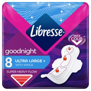 Гігієнічні прокладки Libresse Ultra Goodnight Large 8 шт. (7322540960235) фото №1