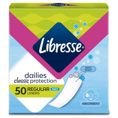 Щоденні прокладки Libresse Dailies Classic Protection Deo 50 шт. (7322540261455) фото №1