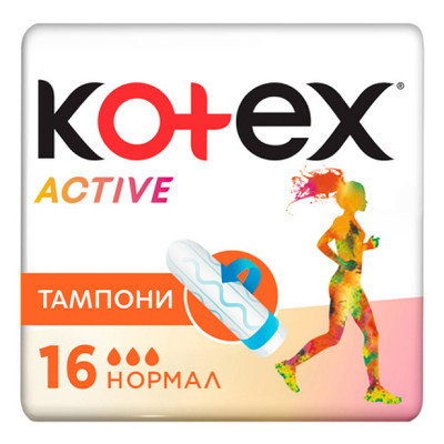 Тампони Kotex Active Normal 16 шт. (5029053564494) фото №1
