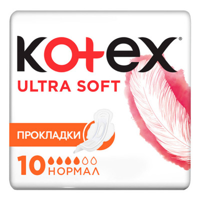 Гігієнічні прокладки Kotex Ultra Soft Normal 10 шт (5029053542669) фото №1