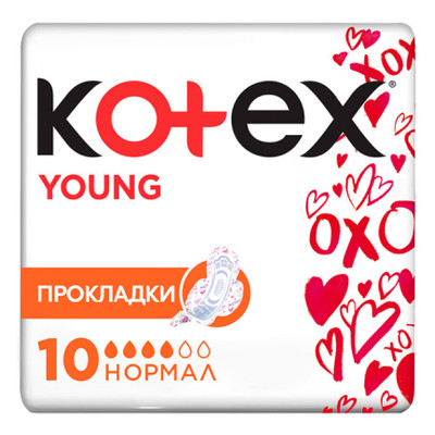 Гігієнічні прокладки Kotex Young Normal 10 шт (5029053542881) фото №1