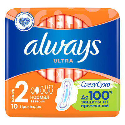 Гігієнічні прокладки Always Ultra Normal Plus 10 шт (4015400041641) фото №1