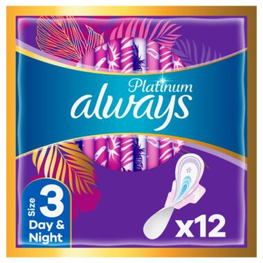 Гігієнічні прокладки Always Platinum Day&Night (Розмір 3) 12 шт. (8001090445070) фото №1