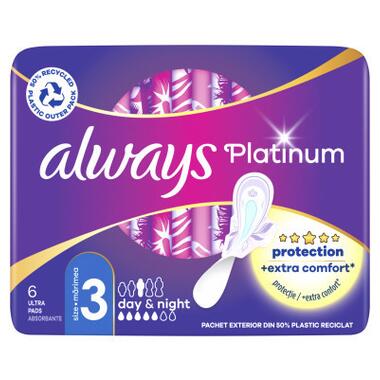Гігієнічні прокладки Always Platinum Day&Night (Розмір 3) 6 шт. (8001090445032) фото №2