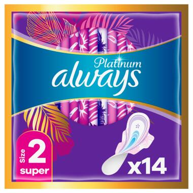 Гігієнічні прокладки Always Platinum Super (Розмір 2) 14 шт. (8001090444998) фото №1
