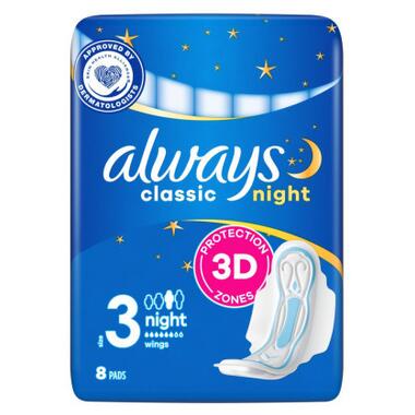 Гігієнічні прокладки Always Classic Night Розмір 3 8 шт. (4015400260837) фото №2