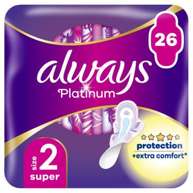 Гігієнічні прокладки Always Platinum Super Розмір 2 26 шт. (8001841913841) фото №1