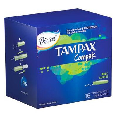 Тампони Tampax Compak Super з аплікатором 16 шт (4015400219712) фото №1