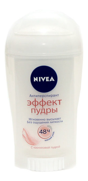 Дезодорант-антиперспирант стик Nivea Эффект пудры 40 мл (4005808397150) фото №1
