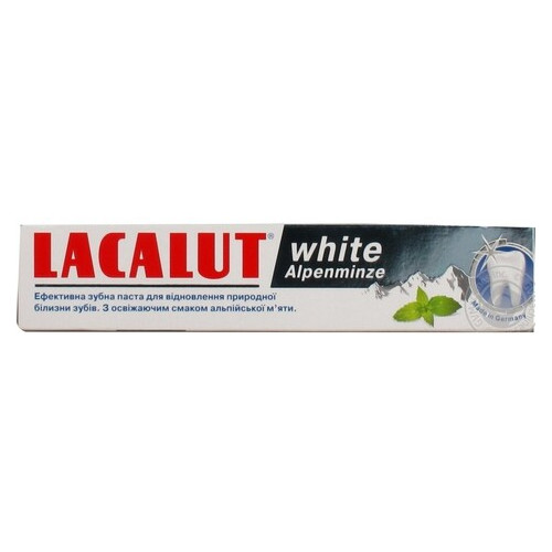 Зубна паста Lacalut white Альпійська м'ята 75 мл (4016369699249) фото №1