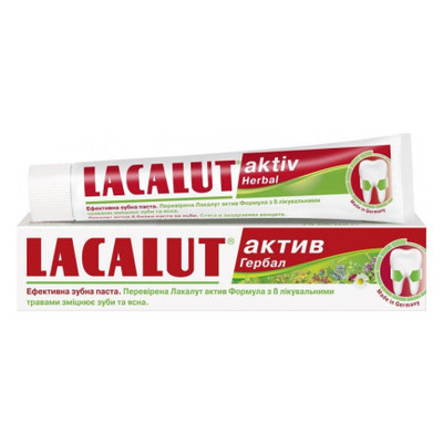 Зубна паста Lacalut activ herbal 75 мл (4016369692165) фото №1