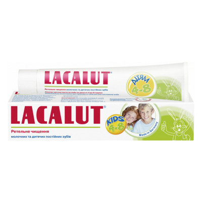 Зубна паста Lacalut дитяча від 4 до 8 років 50 мл (4016369696286) фото №1
