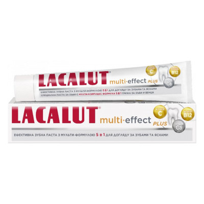 Зубна паста Lacalut Multi-effect Plus 75 мл (4016369661543) фото №1