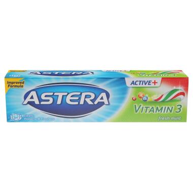 Зубна паста Astera Active+ Vitamin 3 Fresh Mint з вітамінами 100 мл (3800013510988) фото №2