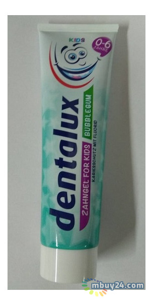 Зубная паста детская Dentalux kids Bubblegum от 0 до 6 лет 100 мл Германия фото №1