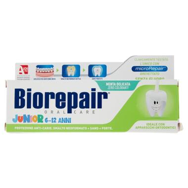 Детская зубная паста Biorepair Джуниор для детей от 6 до 12 лет 75 мл (8017331097311) фото №1