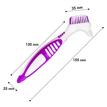 Щітка Lesko 29587 Purple для чищення зубних протезів фото №5