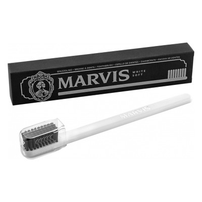 Зубна щітка Marvis з м'якою щетиною Біла (8004395110742) фото №1