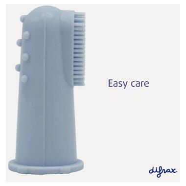 Дитяча зубна щітка Difrax Cиліконова масажна Blue (377 Blue) фото №5