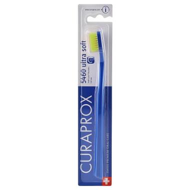 Зубна щітка Curaprox CS 5460 Ultra Soft Ультрам'яка D 0.10 мм Темно-синя із салатовою щетиною (CS 5460-23) фото №1