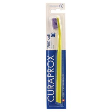 Зубна щітка Curaprox CS 1560 Soft М'яка D 0.15 мм Салатова з фіолетовою щетиною (CS 1560-08) фото №1