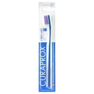 Зубна щітка Curaprox CS 1560 Soft М'яка D 0.15 мм Синя з фіолетовою щетиною (CS 1560-04) фото №1