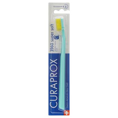 Зубна щітка Curaprox CS 3960 Super Soft Суперм'яка D 0.12 мм Бірюзова з жовтою щетиною (CS 3960-16) фото №1