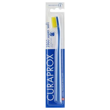 Зубна щітка Curaprox CS 3960 Super Soft Суперм'яка D 0.12 мм Синя з жовтою щетиною (CS 3960-02) фото №1
