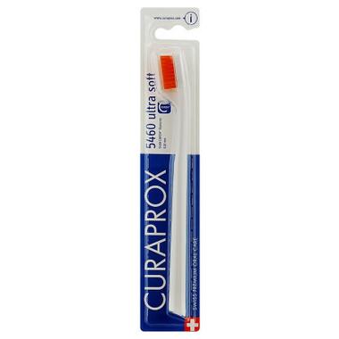 Зубна щітка Curaprox CS 5460 Ultra Soft Ультрам'яка D 0.10 мм Біла з помаранчевою щетиною (CS 5460-16) фото №1
