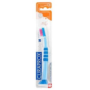 Дитяча зубна щітка Curaprox CS Baby з гумованою ручкою (0-4 років) Синій / Рожевий (CS Baby-05) фото №1