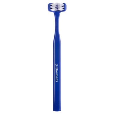 Зубна щітка Dr. Barman's Superbrush Compact Тристороння М'яка Синя (7032572876328-dark-blue) фото №1