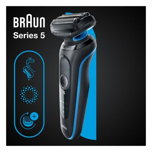 Електробритва Braun Series 5 51-B1000s BLACK/BLUE фото №8