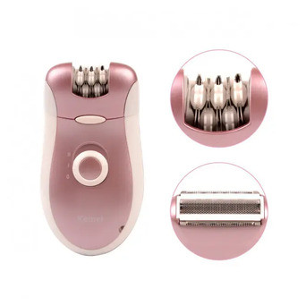 Жіночий епілятор 2 в 1 з насадкою для гоління і двома швидкостями Brown BR-1068 рожева 3 В (0354_354) фото №3