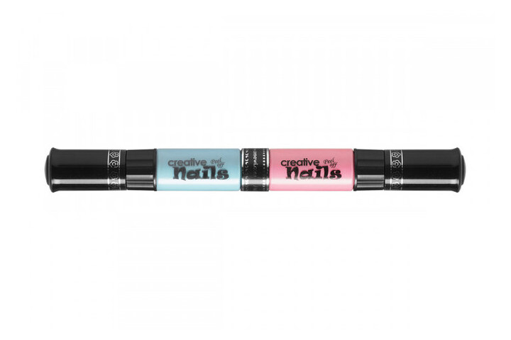 Дитячий лак-олівець для нігтів Malinos Creative Nails на водній основі (2 кольори Блакитний Рожевий) фото №1