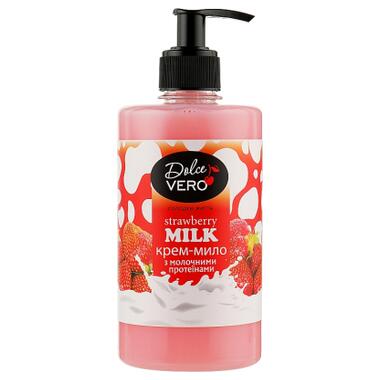 Рідке мило Dolce Vero Strawberry Milk з молочними протеїнами 500 мл (4820091146915) фото №1