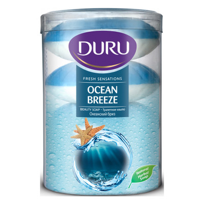 Тверде мило Duru Fresh Sensations Океанський бриз 4 х 110 г (8690506494650) фото №1