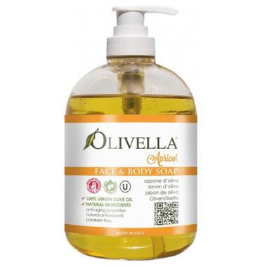 Рідке мило Olivella Абрикос на основі оливкової олії 500 мл (764412260239) фото №1