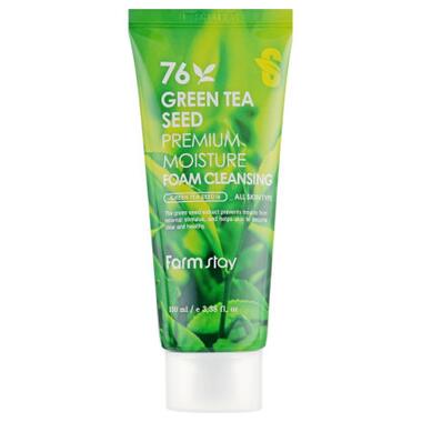 Пінка для вмивання FarmStay Green Tea Seed Premium Moisture Foam Cleansing З насінням зеленого чаю 100 мл (8809469775137) фото №1