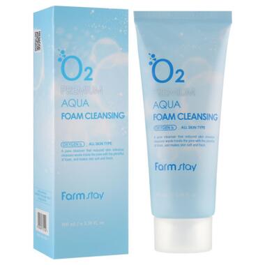 Пінка для вмивання FarmStay O2 Premium Aqua Foam Cleansing Киснева 100 мл (8809469775120) фото №2