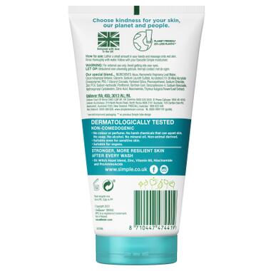 Гель для вмивання Simple Daily Skin Detox Purifying Facial Wash 150 мл (8710447474419) фото №2