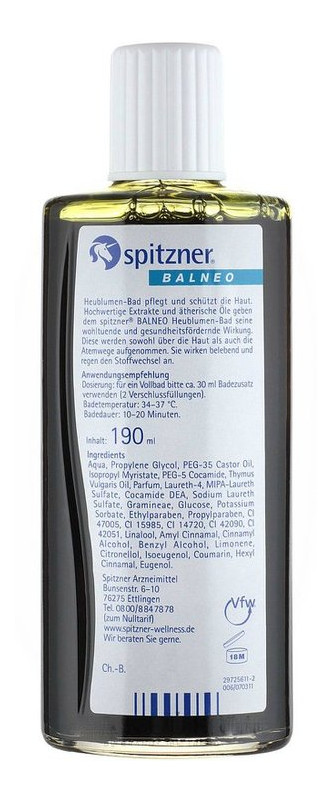 Концентрат жидкий для ванн Spitzner Arzneimittel Полевые травы 190 мл фото №3