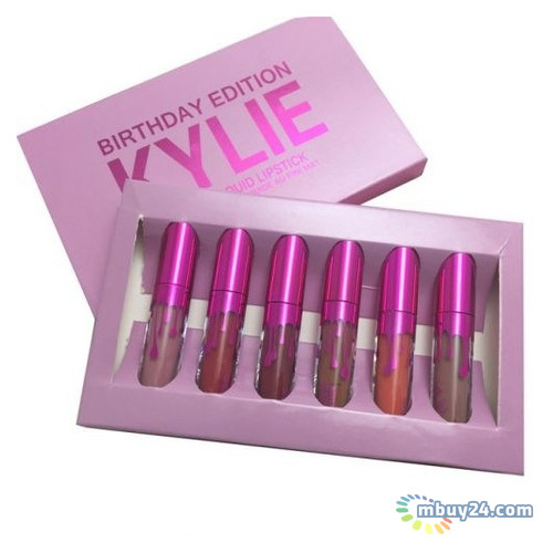 Набор жидких матовых помад Kylie 8626 Birthday Edition New 6 в 1 фото №1