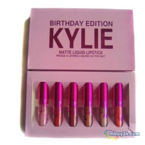 Набор жидких матовых помад Kylie 8626 Birthday Edition New 6 в 1 фото №2