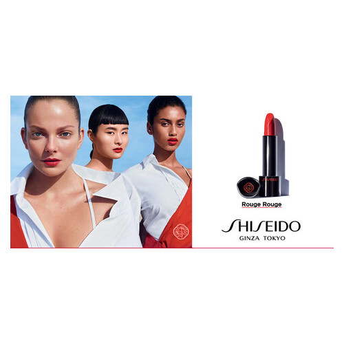 Помада для губ  Shiseido Rouge Rouge RD 312 - Poppy (Классический чистый ярко-красный) фото №4
